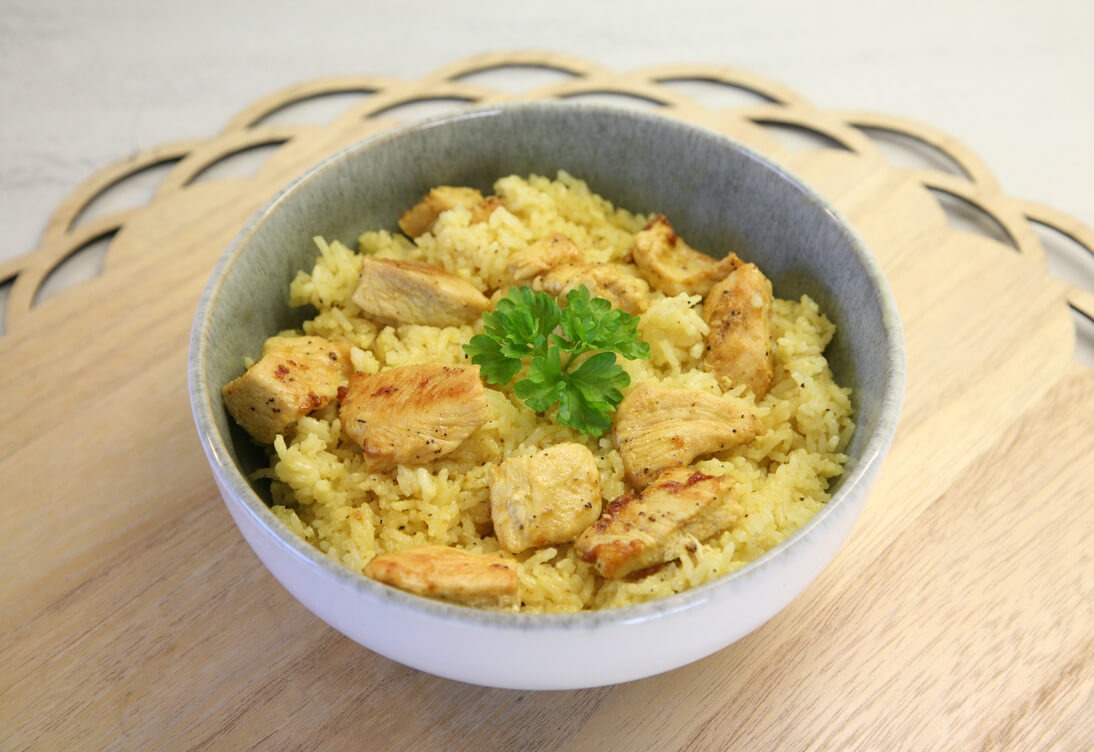 Hähnchen-Curry mit Reis mit Marinade Bombay Olé - Elbgewürze